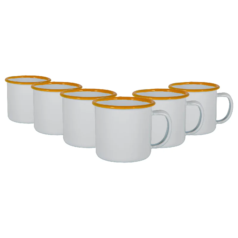 - Degradable pet feces bag130ml White Enamel Espresso Cups - Pack of Six - By Argon Tableware