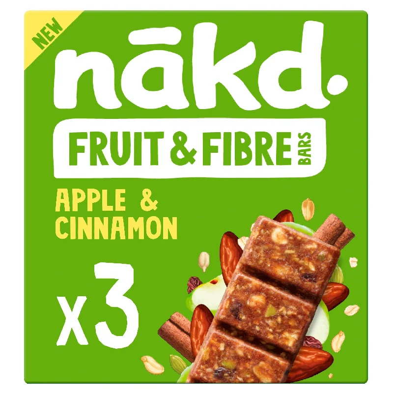 - Air box TSA certified check-inNakd Apple Cinnamon Fruit & Fibre Bars 3x44g