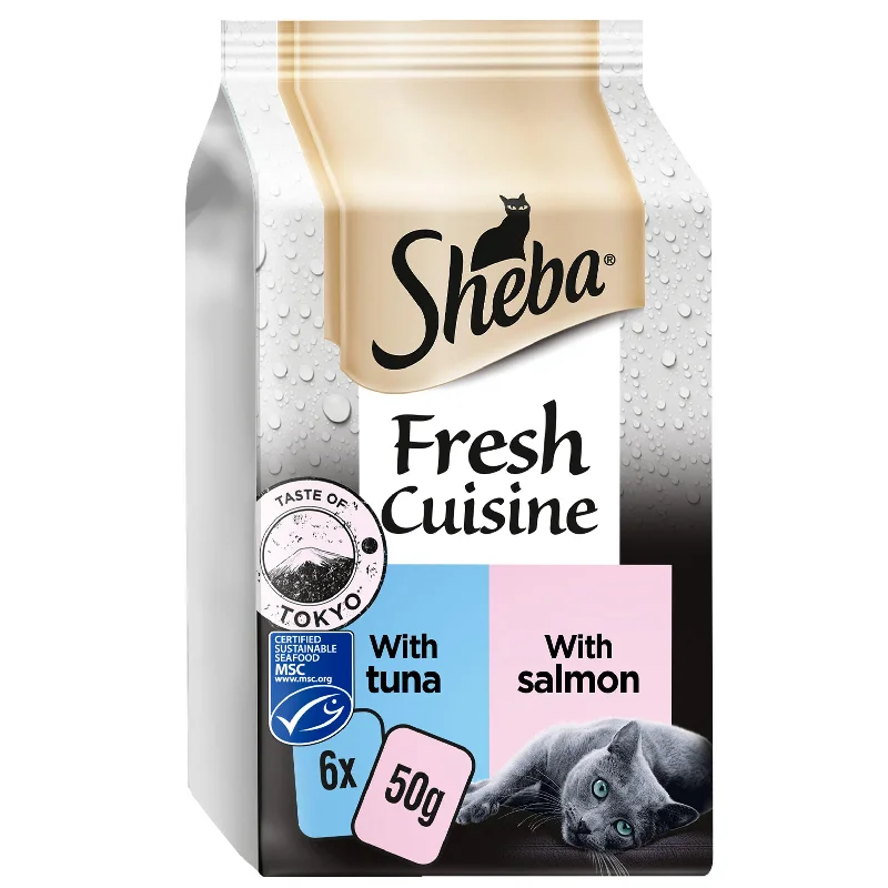 3. **Ingredient-Related**  Sheba Fresh Cuisine Taste of Tokyo Wet Cat Food Pouches in Gravy 6x50g