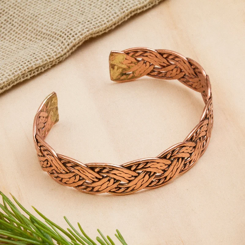 - Dog heart rate monitoring collarBrilliant Weave Handcrafted Braided Copper Cuff Bracelet from Mexico