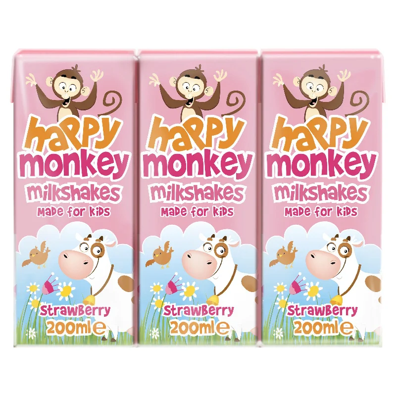 - Rabbit grass rack to prevent waste food boxHappy Monkey Strawberry Milkshake 3x200ml