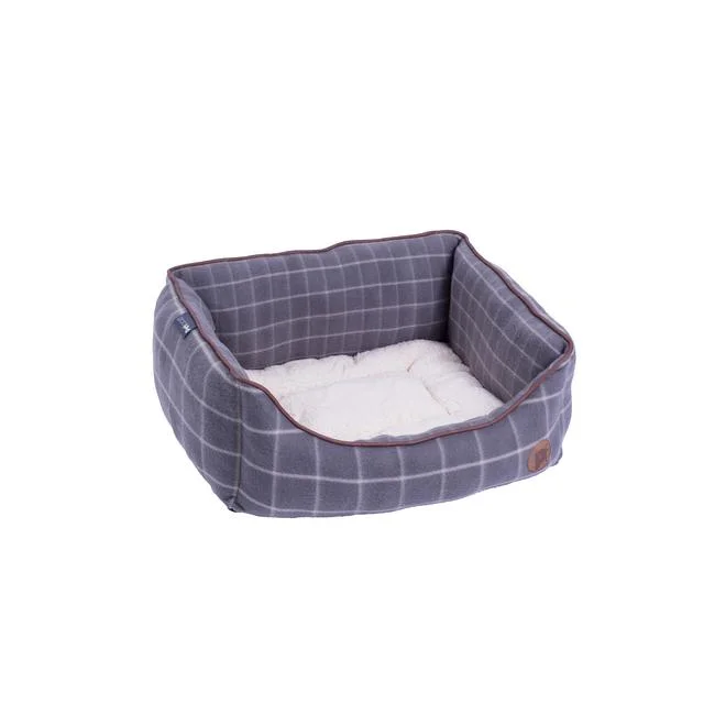 - Cat stress soothing sprayPetface Grey Window Pane Square Dog Bed Medium