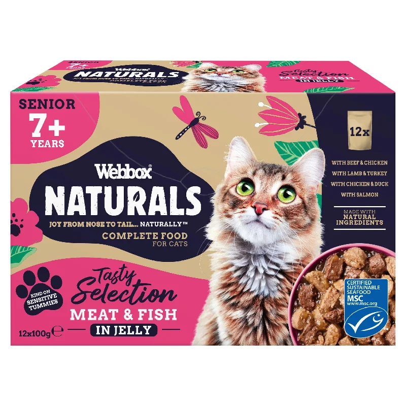    - Recommended online stores for cat food  Webbox Naturals Senior Meat & Fish in Jelly Wet Cat Food 12x100g