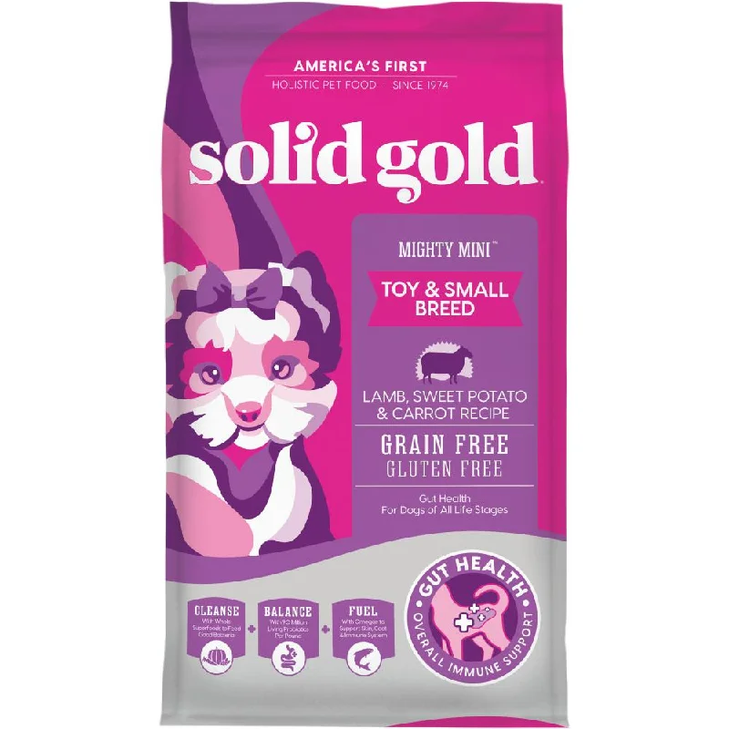 - Dog food discountsSolid Gold Mighty Mini Lamb, Sweet Potato & Cranberry Toy & Small Breed Recipe Grain-Free Dry Dog Food