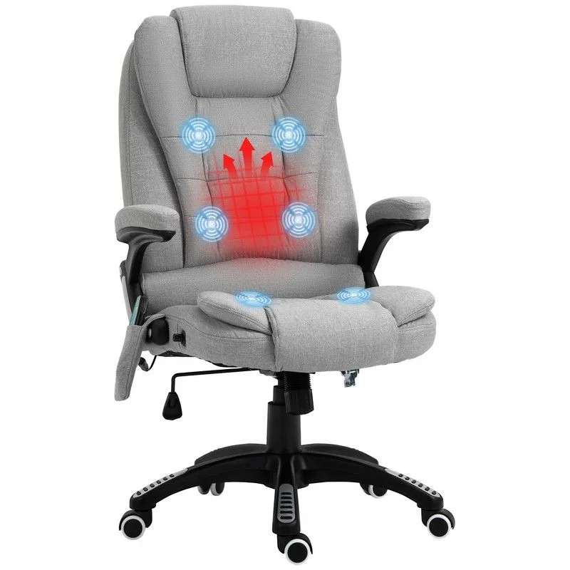  -Non-contact cat thermometerVinsetto Massage Office Chair Recliner Ergonomic Gaming Heated Home Office Padded Linen-Feel Fabric & Swivel Base Light Grey