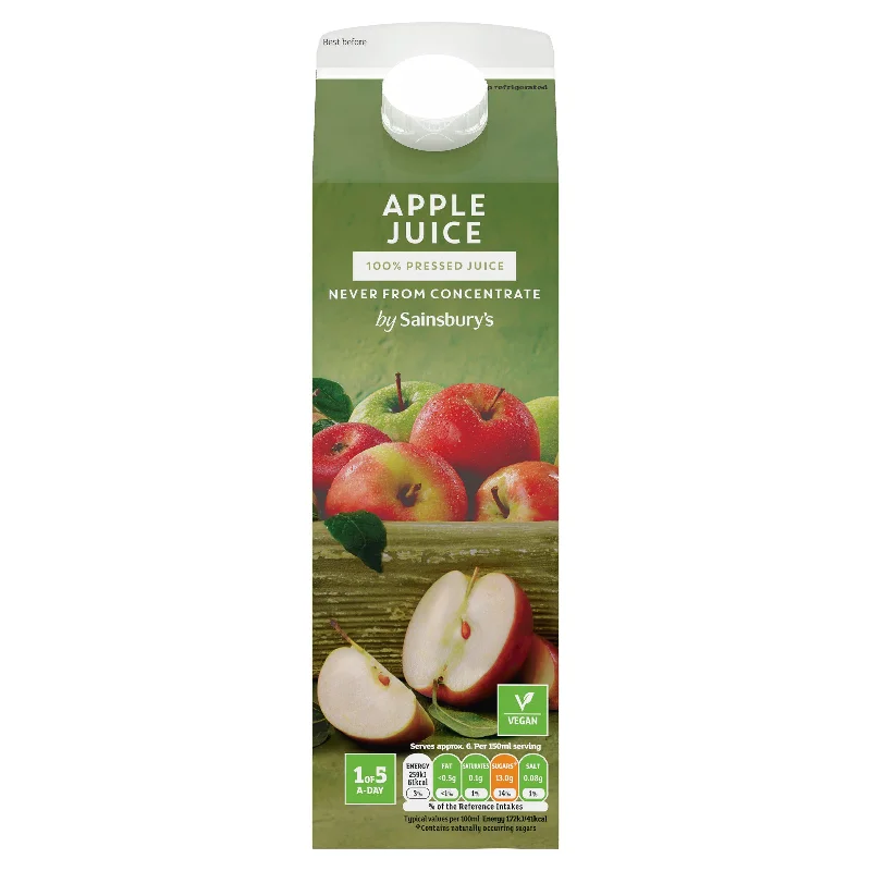 - Pet tear stain cleaning wipesSainsbury's 100% Pressed Apple Juice, Not From Concentrate 1L