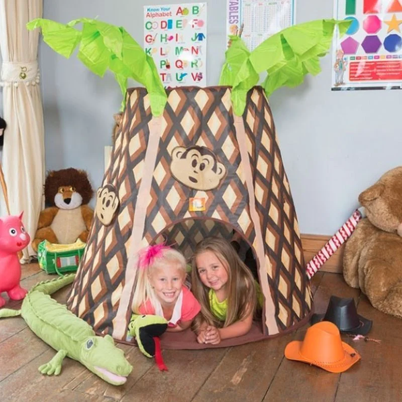 - Organic cotton dog bibsJumpking Bazoongi Kids Play Tent Palmtree Monkey Hut