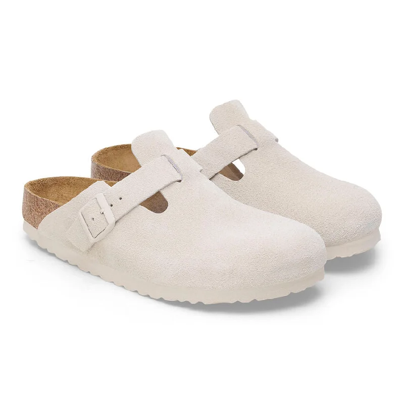 - Summer pet ice matWomen's Boston Soft Footbed Suede Clog - Antique White