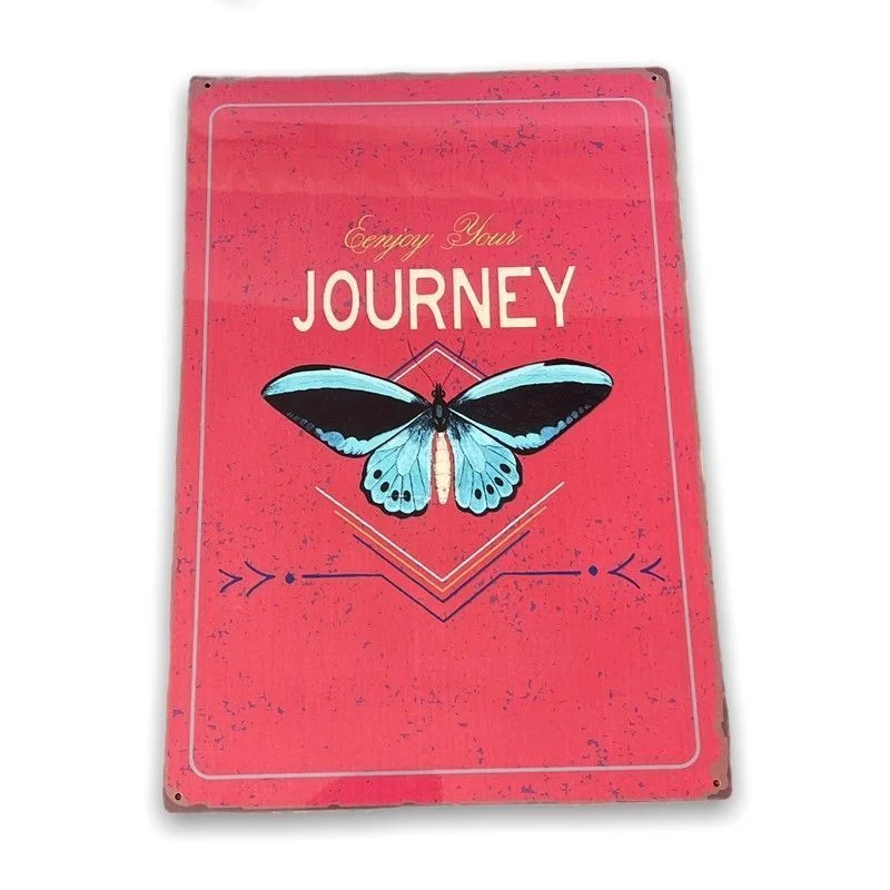 - Degradable pet feces bagVintage Enjoy Your Journey Sign Metal Wall Mounted - 42cm