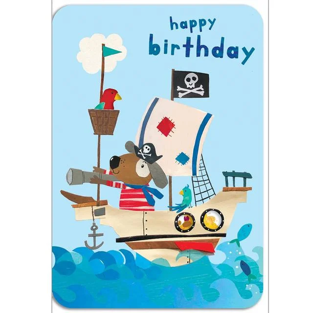 - Winter dog thick down jacketPirate Kid's Birthday Card