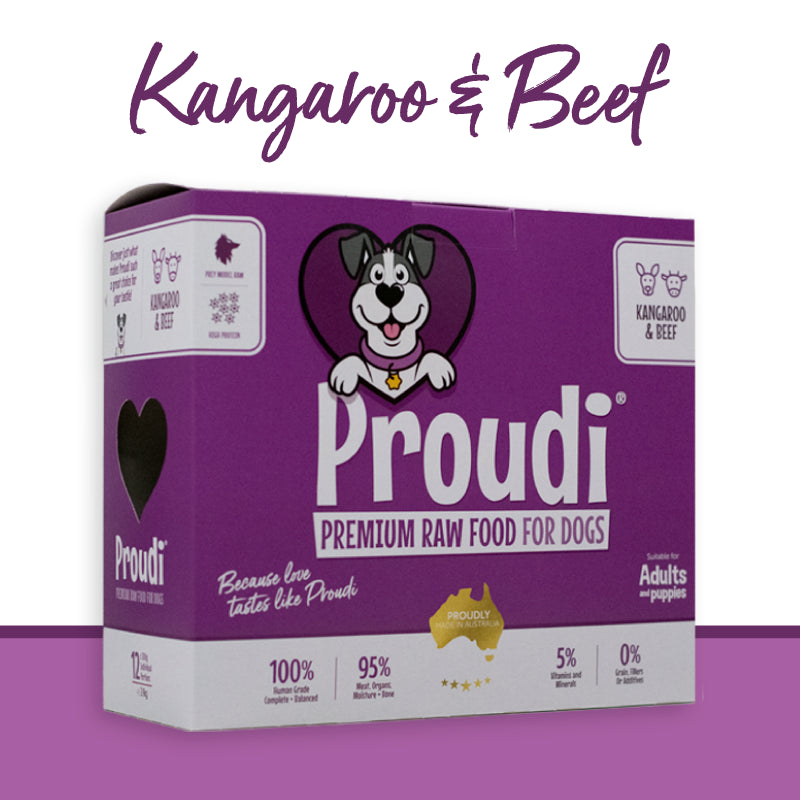 ---[Syd Only] Proudi Dog Raw Food - Kangaroo & Beef 2.4KG