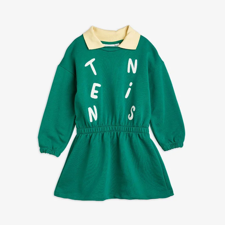 - Winter warm clothes for short-haired dogsMini Rodini Green Tennis Application Collar Sweatdress