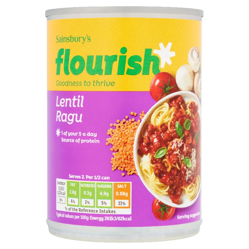 - Custom pet birthday cakeSainsbury's Flourish Lentil Ragu 392g