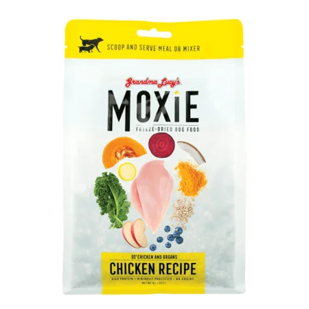 - Special food for puppiesGrandma Lucy's Moxie Chicken Recipe Freeze-Dried Dog Food, 8-oz