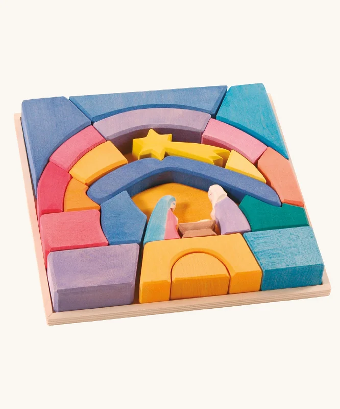 - Solid wood cat climbing frame customizedOstheimer Rainbow Nativity Blocks