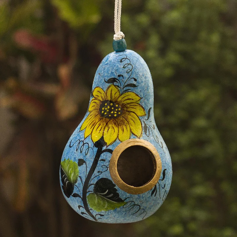 - Elderly dog ​​joint care mattressSunflower and Sky Hand Painted Dried Gourd Birdhouse