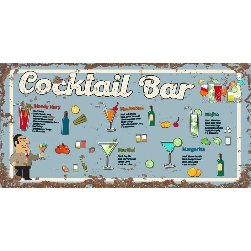 - Teething and chewing toys for puppiesVintage Cocktail Bar Sign Metal Wall Mounted - 40cm