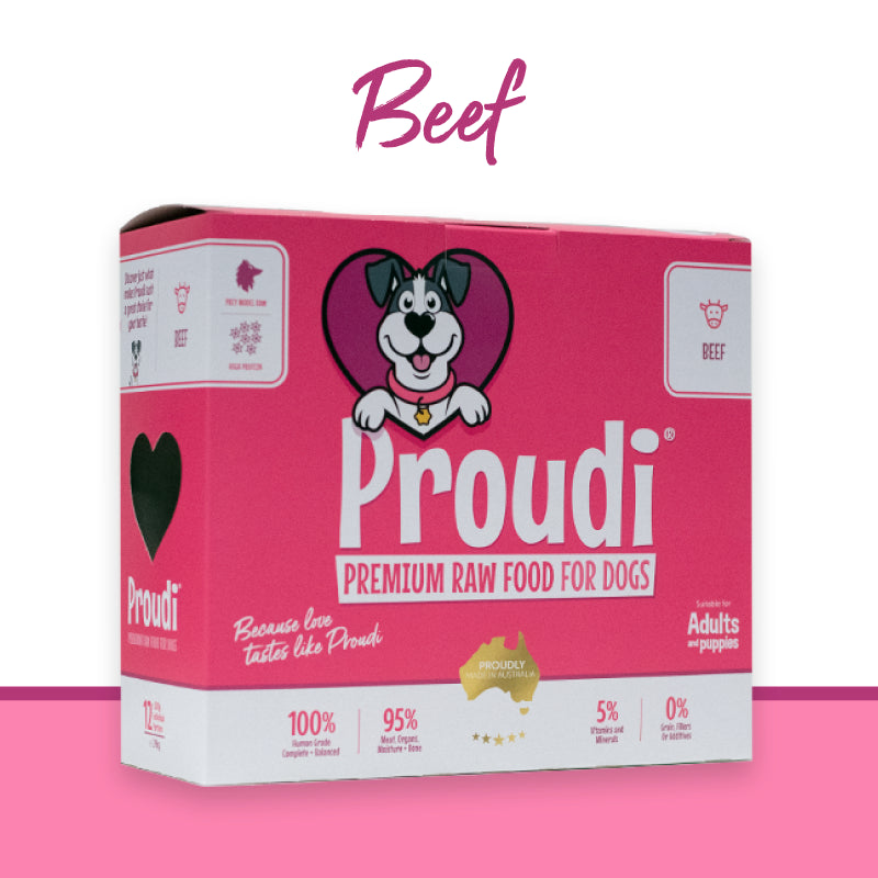 - Degradable pet feces bag[Syd Only] Proudi Dog Raw Food - Single Protein Beef 2.4Kg