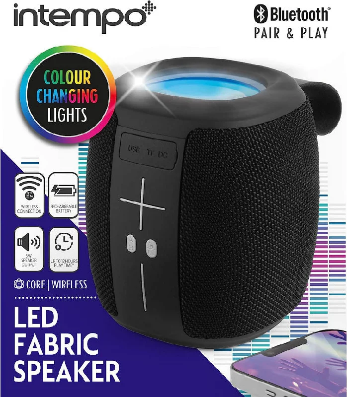 - Pet electric nail grinder silent modelIntempo Bluetooth LED Fabric Speaker