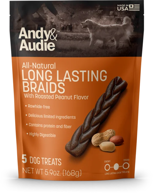 - The effect of dog food on dental healthAndy & Audie All Natural Long Lasting Braids with Roasted Peanut Flavor Dog Treats