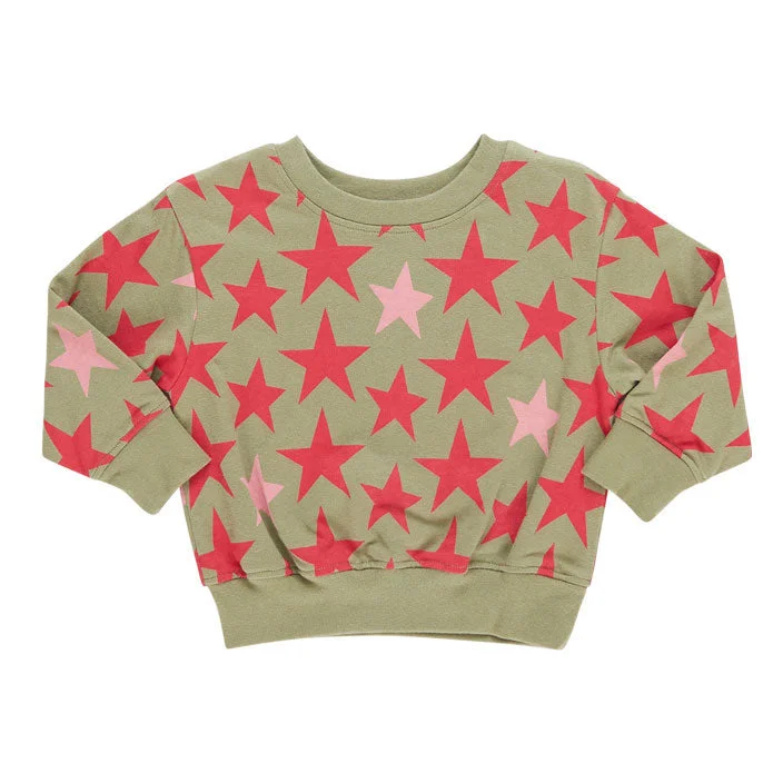 - Teething and chewing toys for puppiesPink Chicken Green Star Organic Sweatshirt