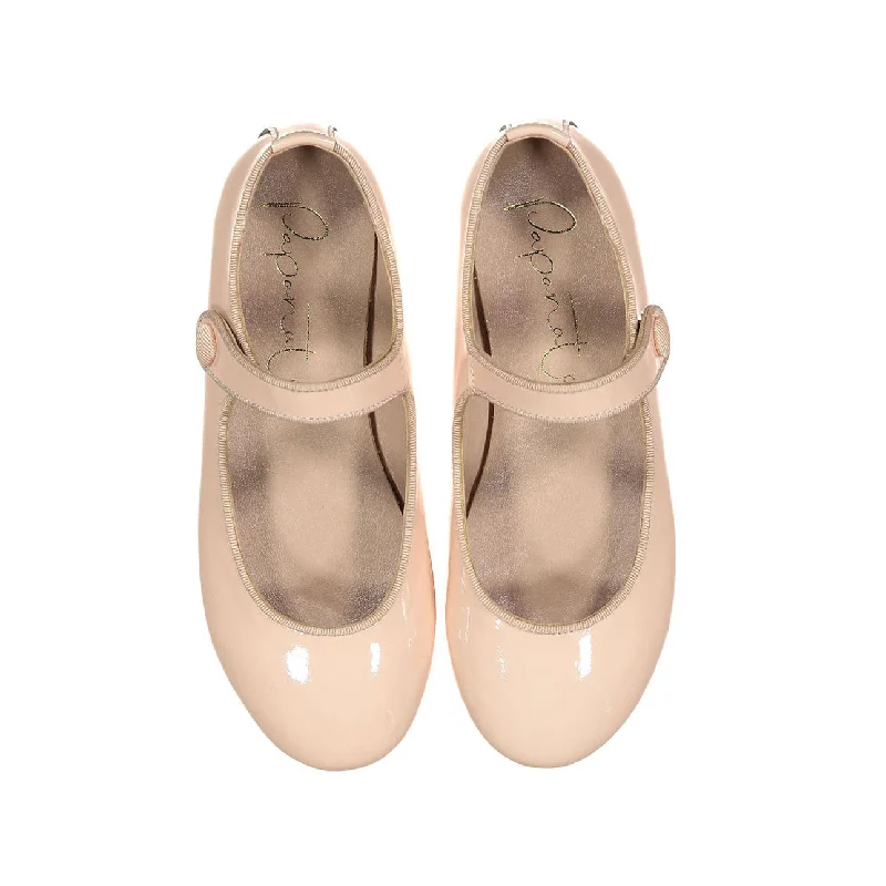 ---Papanatas Light Beige Leather Mary Janes