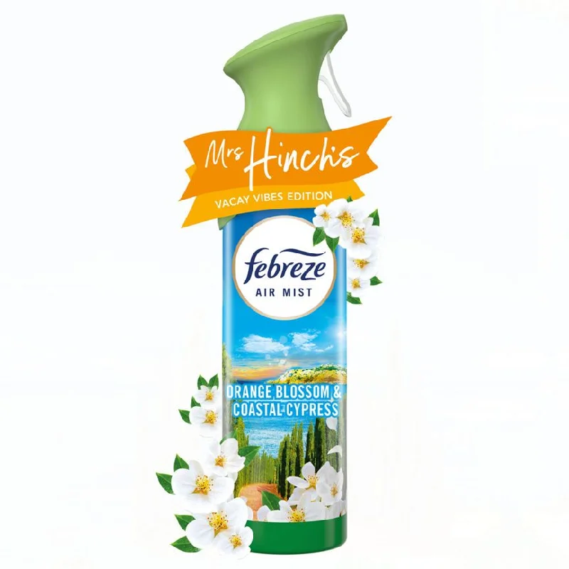 Pet ProductsFebreze Air Freshener Mrs Hinch's Vacay Vibes Ltd Edition Orange Blossom & Coastal Cypress 185ML