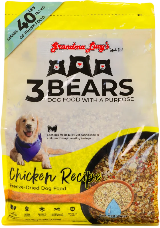 - Food for picky dogsGrandma Lucy's 3 Bears Chicken Freeze-Dried Dog Food, 3-lb