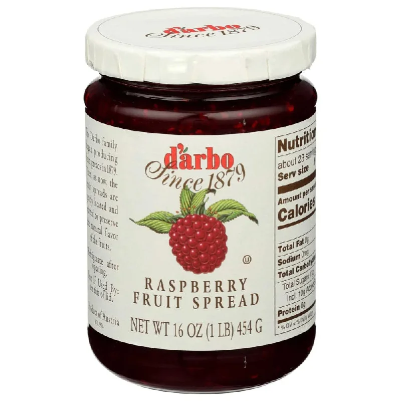 Pet ProductsD'Arbo - Gluten Free Fruit Spread Raspberry, 16 Oz