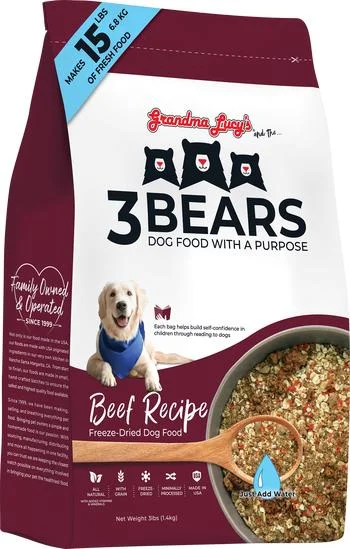 - Dog food recommendations for multi-dog householdsGrandma Lucy's 3 Bears Beef Freeze-Dried Dog Food, 1-lb