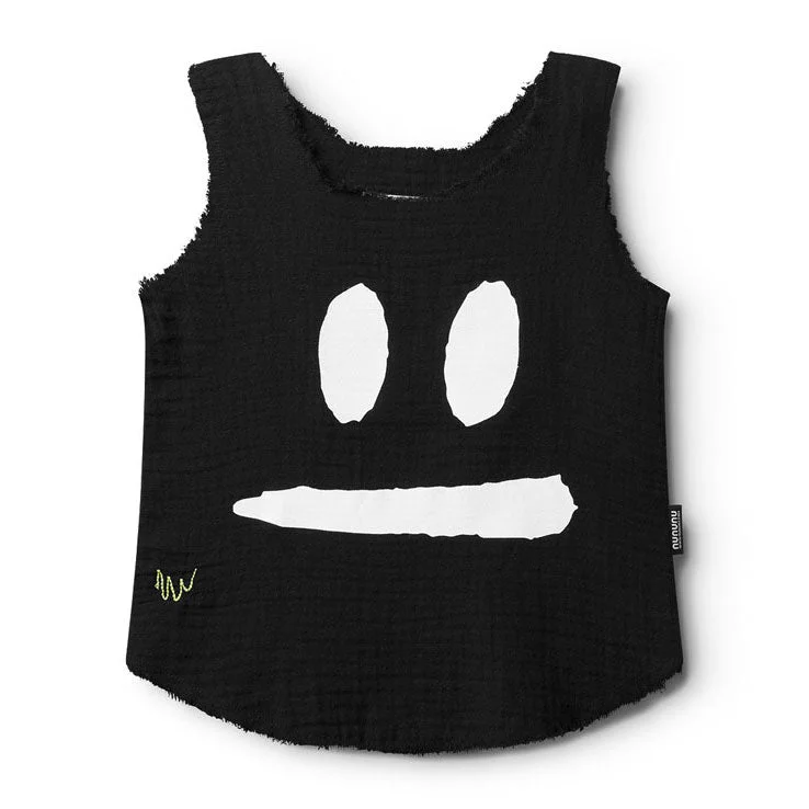  -Explosion-proof leash FOR LARGE dogsNununu Black Smirk Muslin Tank Top