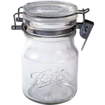 ---Ball Sure Seal Wire Bale Glass Storage Jar, 14-oz