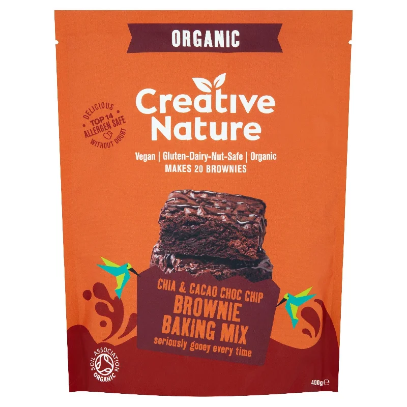  -Splash-proof food bowl AND Anti-choking slow food bowlCreative Nature Chia & Cacao Chocolate Chip Brownie Mix 400g