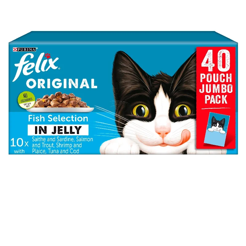 5. **Health and Nutrition**  Felix Fish Selection In Jelly Wet Cat Food 40x100g