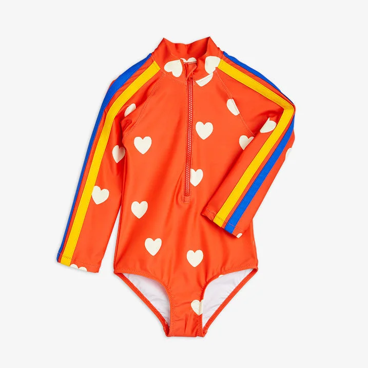 - Winter warm clothes for short-haired dogsMini Rodini Red Hearts Aop Uv Swimsuit