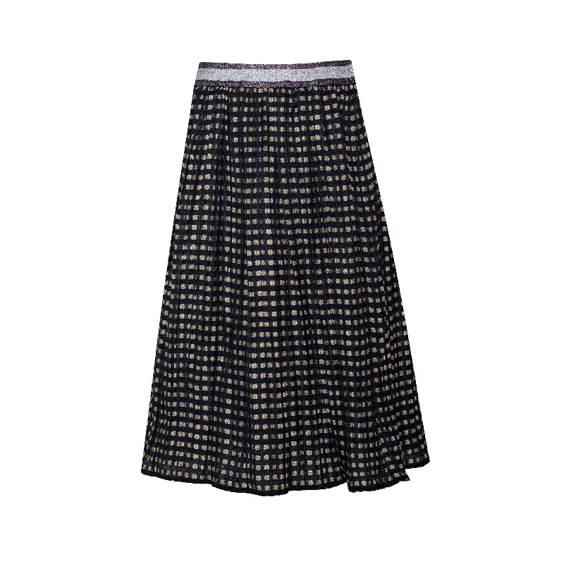 - Winter warm clothes for short-haired dogsPaade Mode Black Edelweiss Maxi Skirt