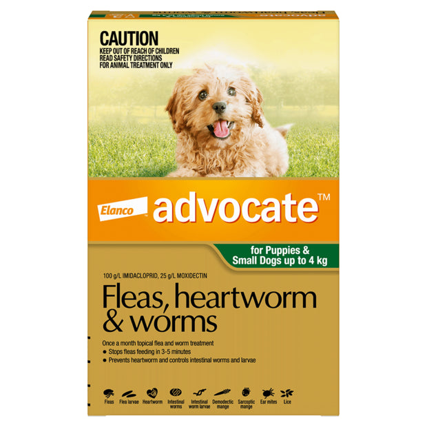 ---ADVOCATE DOG Puppy & Small Green up to 4KG 3PACK