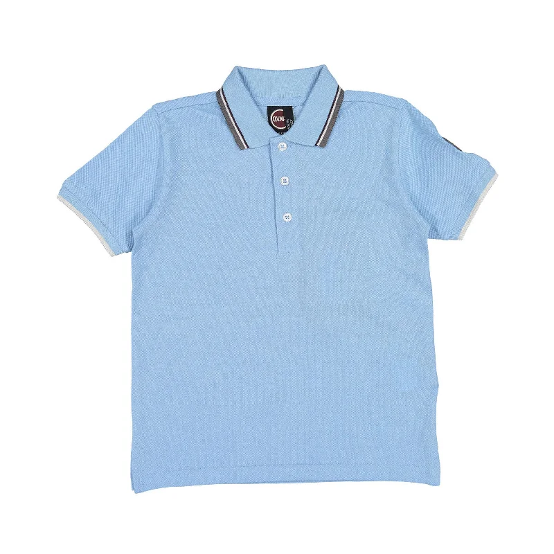 ---Colmar Sky Blue Collar Trim  Polo