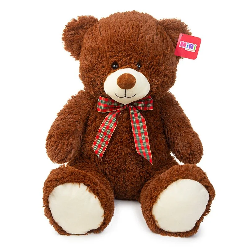 - Winter dog thick down jacketPlush Teddy Bear With Tartan Ribbon Bow - Chestnut Brown 45cm