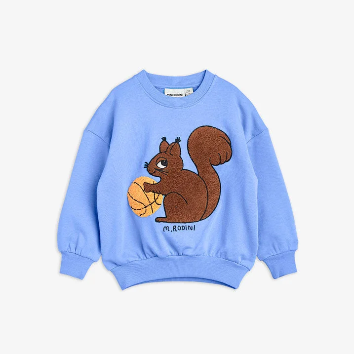 - Teething and chewing toys for puppiesMini Rodini Blue Squirrel Chenille Embroidered Sweatshirt