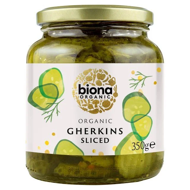 - Air box TSA certified check-inBiona Organic Gherkin Slices   350g