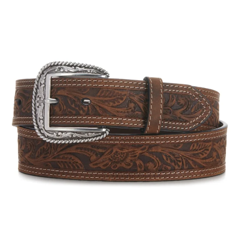 - Degradable pet feces bagMens Filigree Tooled Double Stitch Leather Belt - Brown