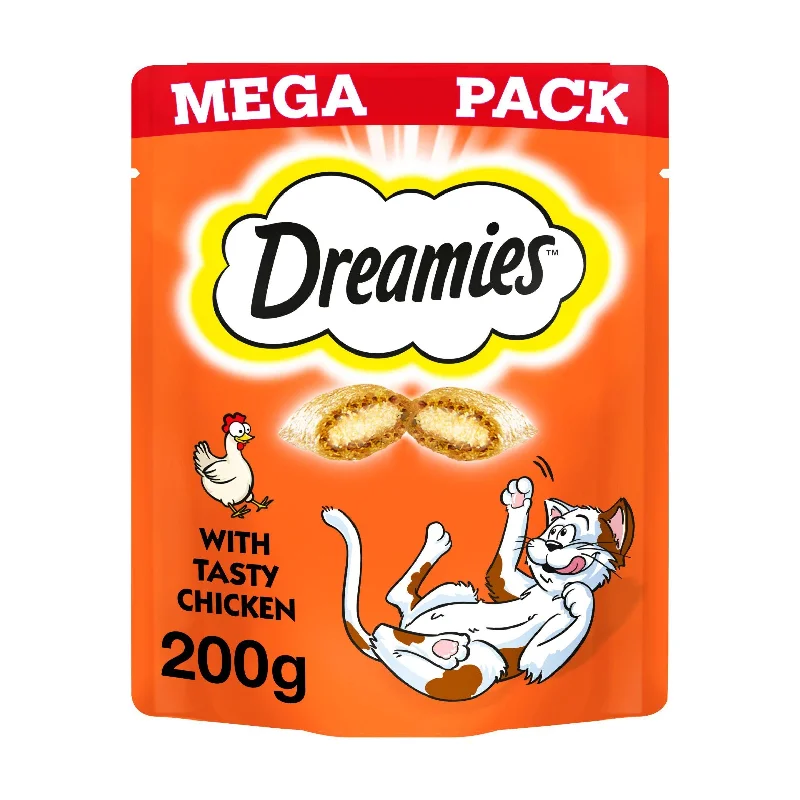    - Cat food for dental health  Dreamies Biscuits with Chicken Cat Treat Mega Pack 200g