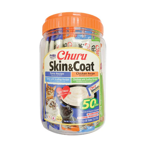 - Pet vitamin complex nutrition tabletsINABA Cat Churu Skin & Coat Varieties 50pcs