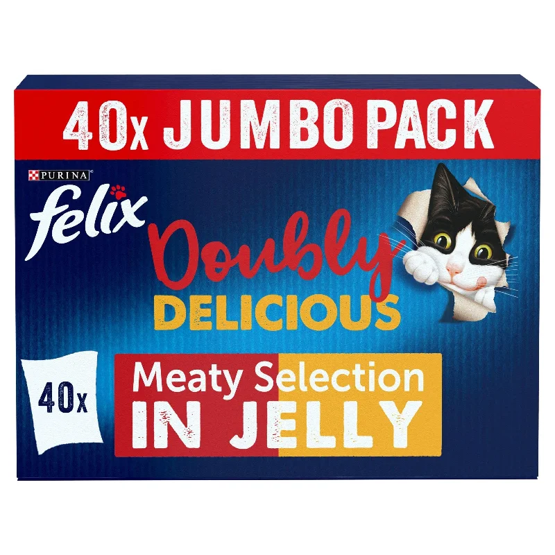    - Fish-based cat food  Felix As Good As It Looks Doubly Delicious Meat Selection in Jelly Wet Cat Food 40x100g