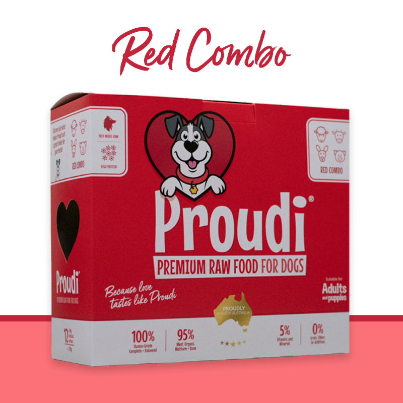 - Organic cotton dog bibs[Syd Only] Proudi Dog Raw Food - Red Meat Combo 2.4KG