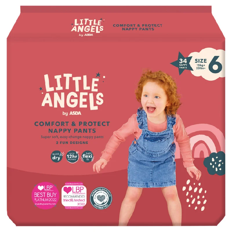 - Summer pet ice matLITTLE ANGELS by ASDA Comfort & Protect Size 6 34 Nappy Pants