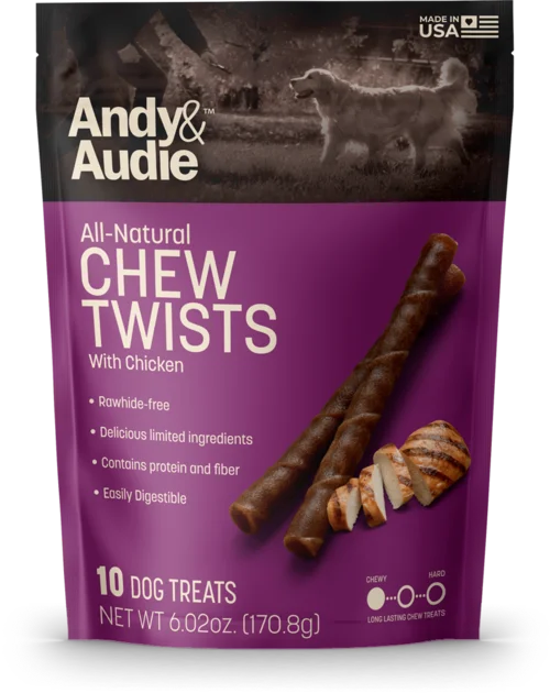 - Dog food improves immunityAndy & Audie All Natural Chew Twists with Chicken Dog Treats