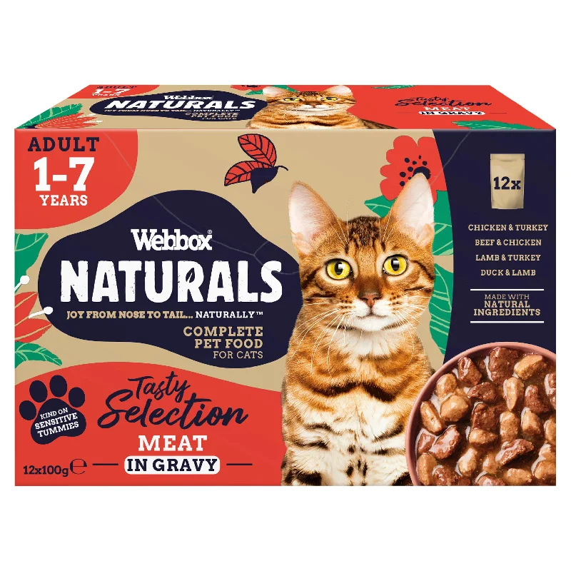    - Digestive care cat food  Webbox Naturals Adult Meat in Gravy Wet Cat Food 12x100g