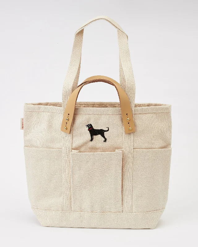 Classification by pet type:Black Dog Canvas Craft Tote